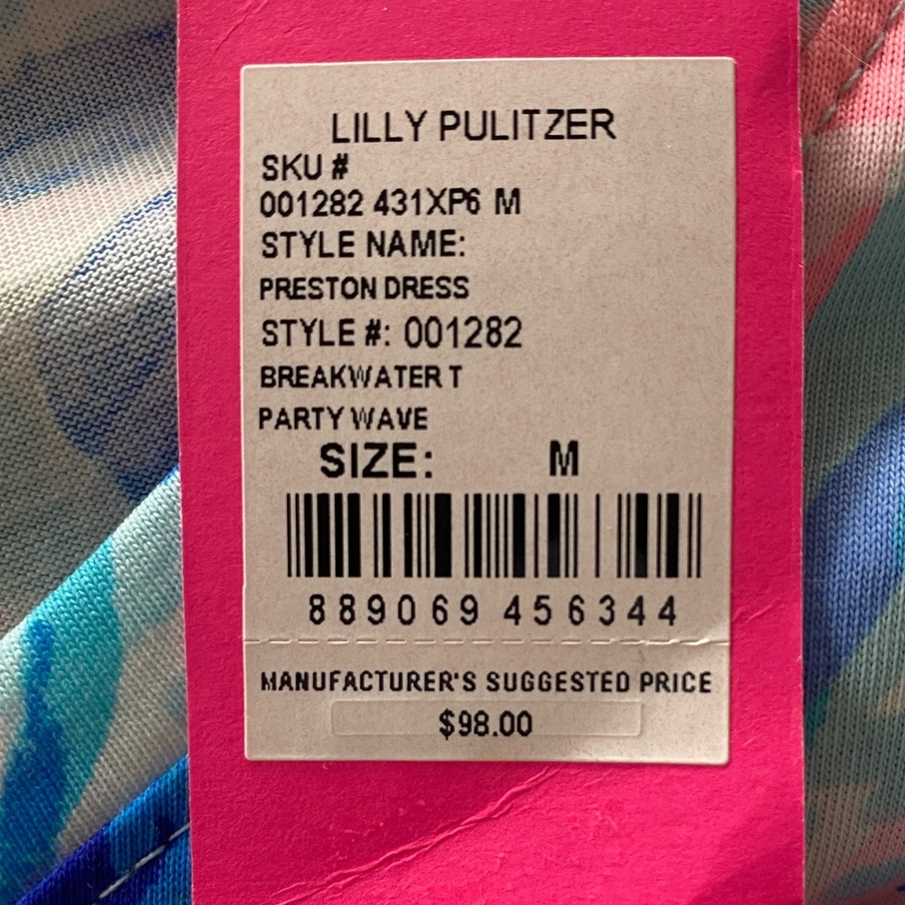 Lilly Pulitzer Preston Dress Party Wave - Picture 3 of 6